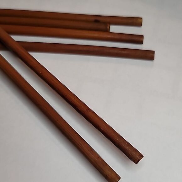 Vintage Chinese Bamboo Chopsticks with Metal Tips 6pcs - Picture 4 of 4